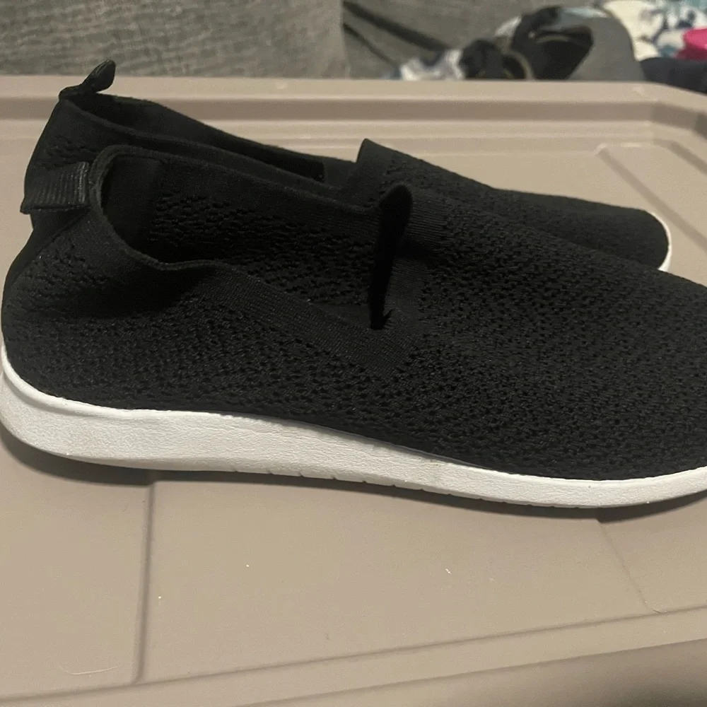 Women’s Black Slip On Shoes - Picture 3 of 8